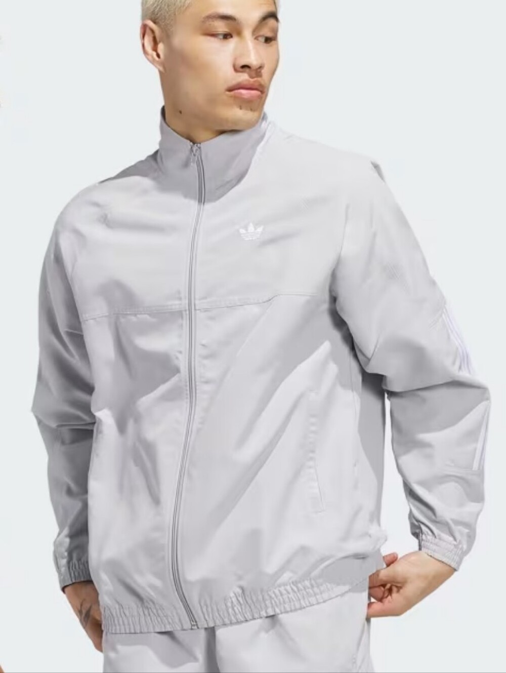 adidas Skateboarding Gatsele Track Jacket ~ Light Grey JY3699 | Men's: L *NWT